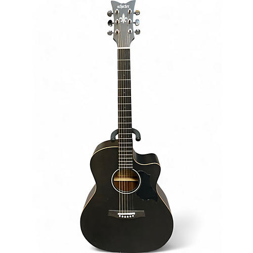 Schecter Guitar Research Used Schecter Guitar Research DELUXE Black Acoustic Guitar Black