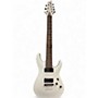 Used Schecter Guitar Research DEMON 7 WHITE Solid Body Electric Guitar WHITE