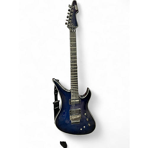 Used Schecter Guitar Research DIAMOND BLACKJACK SRS FRS INDIGO Solid Body Electric Guitar INDIGO