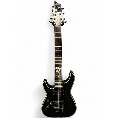 Used Schecter Guitar Research DIAMOND SERIES BLACKJACK LEFT HANDED Black Solid Body Electric Guitar