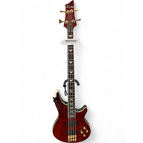 Used Schecter Guitar Research DIAMOND SERIES C-4 Maroon Electric Bass Guitar Maroon