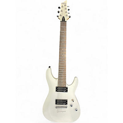 Used Schecter Guitar Research DIAMOND SERIES C-7 DELUXE WHIITE Solid Body Electric Guitar
