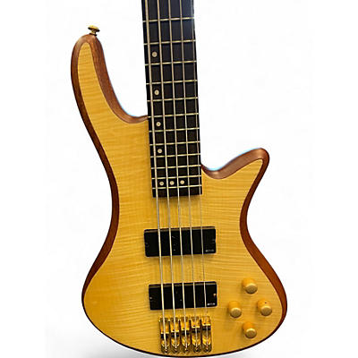 Used Schecter Guitar Research DIAMOND SERIES CUSTOM 5 BROWN Electric Bass Guitar