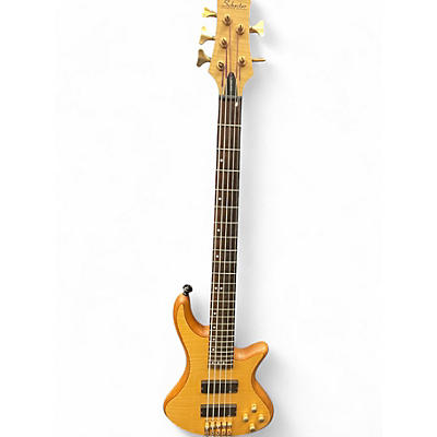 Used Schecter Guitar Research DIAMOND SERIES CUSTOM-5 Natural Electric Bass Guitar