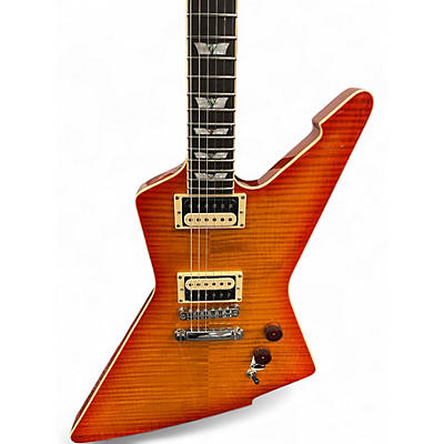 Used Schecter Guitar Research DIAMOND SERIES EXPLORER Amber Solid Body Electric Guitar