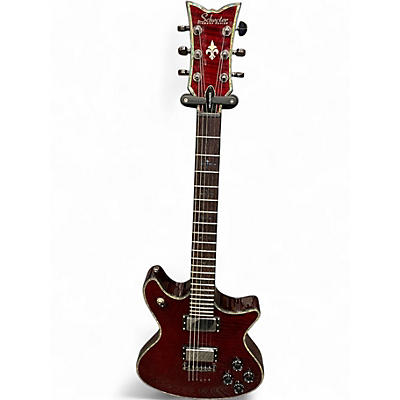Used Schecter Guitar Research DIAMOND SERIES HELLRAISER Black Cherry Solid Body Electric Guitar