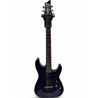 Used Schecter Guitar Research DIAMOND SERIES OMEN 6 BLUE Solid Body Electric Guitar