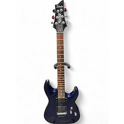 Used Schecter Guitar Research DIAMOND SERIES OMEN 6 Blue Solid Body Electric Guitar