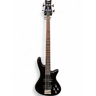 Used Schecter Guitar Research DIAMOND SERIES STILETTO DELUXE 4 Black Electric Bass Guitar