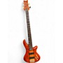 Used Schecter Guitar Research DIAMOND SERIES STILLETO 5 STRING Amber Electric Bass Guitar Amber