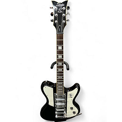 Used Schecter Guitar Research DIAMOND SERIES ULTRA III Black and White Solid Body Electric Guitar