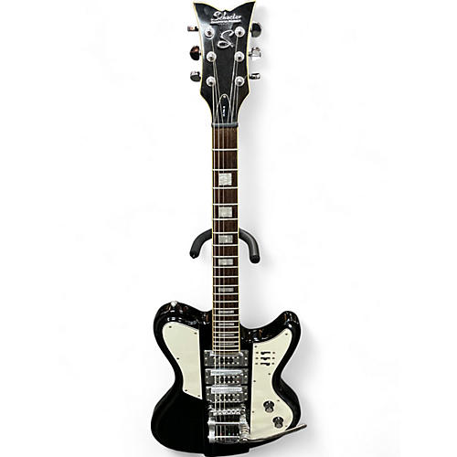 Used Schecter Guitar Research DIAMOND SERIES ULTRA III Black and White Solid Body Electric Guitar Black and White