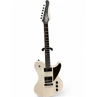 Used Schecter Guitar Research DIAMOND SERIES ULTRA WHITE AND BLACK Solid Body Electric Guitar