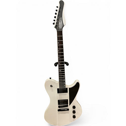 Used Schecter Guitar Research DIAMOND SERIES ULTRA WHITE AND BLACK Solid Body Electric Guitar WHITE AND BLACK