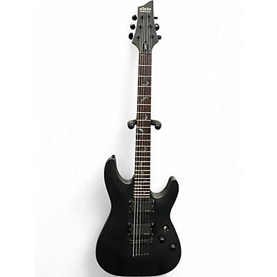 Used Schecter Guitar Research Damien 6 Black Solid Body Electric Guitar