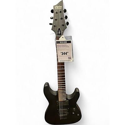 Used Schecter Guitar Research Damien 6 Black Solid Body Electric Guitar