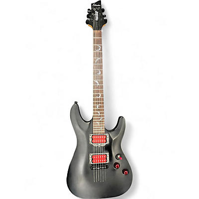 Used Schecter Guitar Research Damien 6 Black Solid Body Electric Guitar