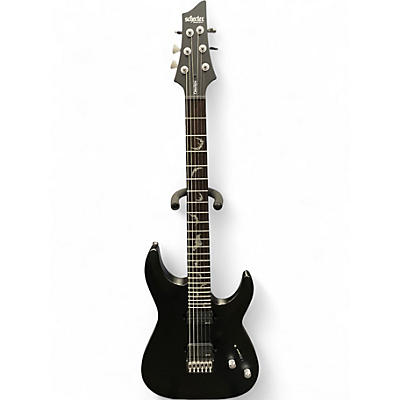 Used Schecter Guitar Research Damien 6 Black Solid Body Electric Guitar