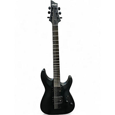 Used Schecter Guitar Research Damien 6 Black Solid Body Electric Guitar