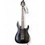 Used Schecter Guitar Research Damien 6 FR Black Solid Body Electric Guitar Black