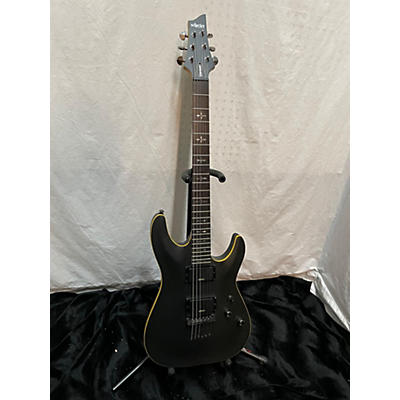 Schecter Guitar Research Used Schecter Guitar Research Damien 6 Flat Black Solid Body Electric Guitar