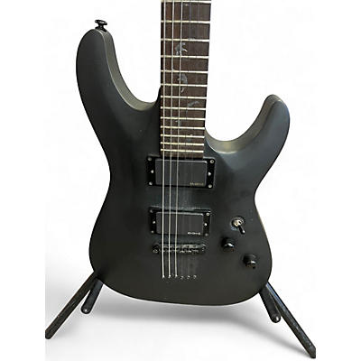 Used Schecter Guitar Research Damien 6 Flat Black Solid Body Electric Guitar