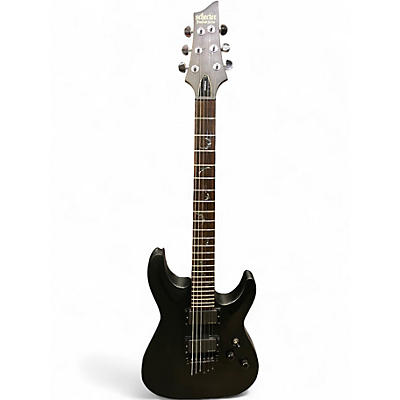 Used Schecter Guitar Research Damien 6 Satin Black Solid Body Electric Guitar