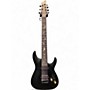 Used Schecter Guitar Research Damien 7 String Black Solid Body Electric Guitar Black
