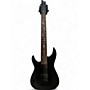 Used Schecter Guitar Research Damien 7 String Black Solid Body Electric Guitar Black
