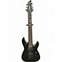 Used Schecter Guitar Research Damien 7 String Black Solid Body Electric Guitar Black