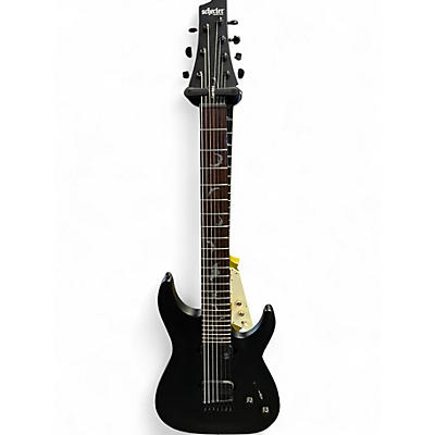 Used Schecter Guitar Research Damien 7 String Black Solid Body Electric Guitar
