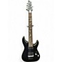 Used Schecter Guitar Research Damien 7 String Black Solid Body Electric Guitar Black