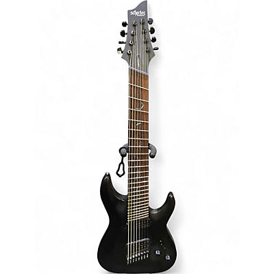 Used Schecter Guitar Research Damien-8 MS Black Solid Body Electric Guitar