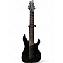 Used Schecter Guitar Research Damien 8 Multi-Scale Black Solid Body Electric Guitar Black