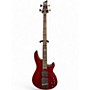 Used Schecter Guitar Research Damien Elite-4 Crimson Red Electric Bass Guitar Crimson Red