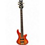 Used Schecter Guitar Research Damien Elite 5 String Honey Burst Electric Bass Guitar Honey Burst