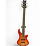 Used Schecter Guitar Research Damien Elite 5 String Orange Electric Bass Guitar Orange