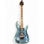Used Schecter Guitar Research Damien Elite 6 Floyd Rose Metallic Black Solid Body Electric Guitar Metallic Black