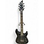 Used Schecter Guitar Research Damien Elite 6 Floyd Rose Quilted grey Solid Body Electric Guitar Quilted grey