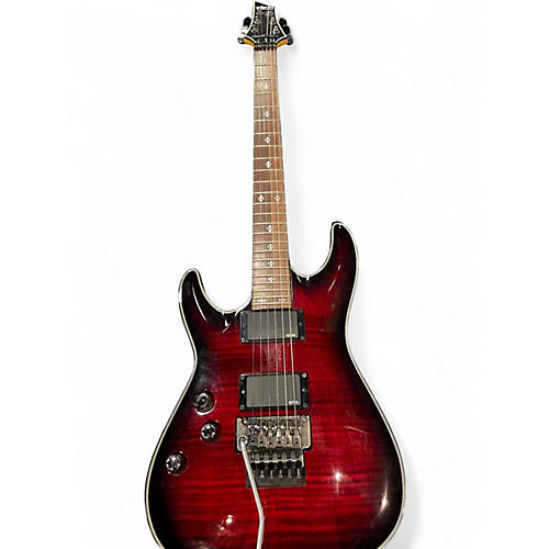 Used Schecter Guitar Research Damien Elite 6 Left Handed Red Electric Guitar Red