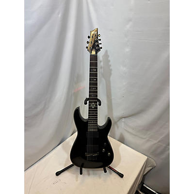 Schecter Guitar Research Used Schecter Guitar Research Damien Elite 7 Black Solid Body Electric Guitar