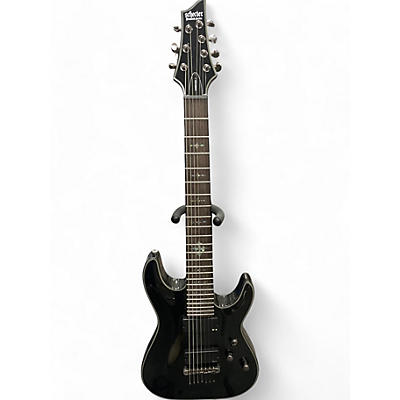 Schecter Guitar Research Used Schecter Guitar Research Damien Elite 7 Black Solid Body Electric Guitar