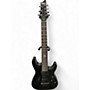 Used Schecter Guitar Research Damien Elite 7 Black Solid Body Electric Guitar Black