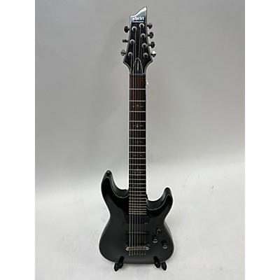 Schecter Guitar Research Used Schecter Guitar Research Damien Elite 7 Grey Sparkle Solid Body Electric Guitar