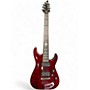 Used Schecter Guitar Research Damien Elite 7 Red Burst Solid Body Electric Guitar Red Burst