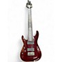 Used Schecter Guitar Research Damien Elite 8 String Left Handed Crimson Red Trans Electric Guitar Crimson Red Trans