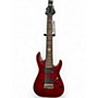 Used Schecter Guitar Research Damien Elite 8 String Red Solid Body Electric Guitar Red