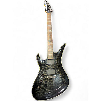 Used Schecter Guitar Research Damien Elite Avenger Left Handed Trans Charcoal Electric Guitar