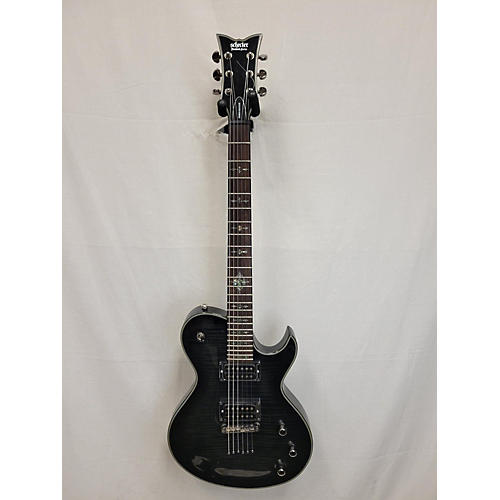 Schecter Guitar Research Used Schecter Guitar Research Damien Elite Solo Black Solid Body Electric Guitar Black