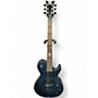 Used Schecter Guitar Research Damien Elite Solo Metallic Blue Solid Body Electric Guitar Metallic Blue